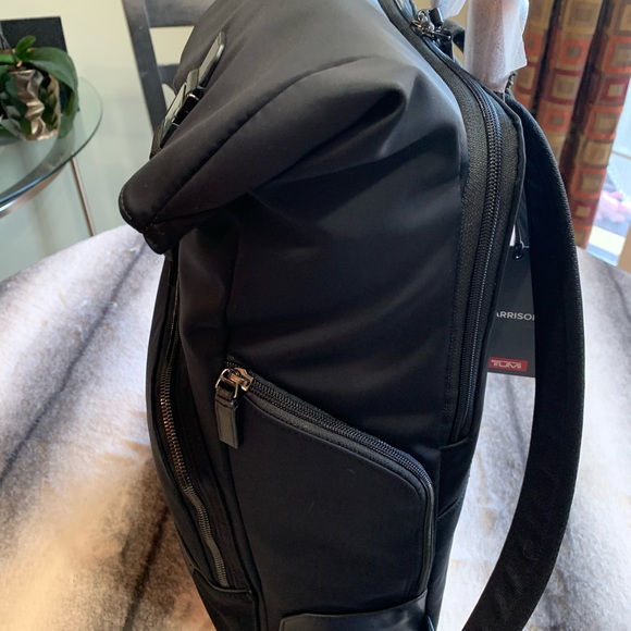 { Tumi } Osborn Harrison Roll Top Backpack Black - Picture 12 of 16